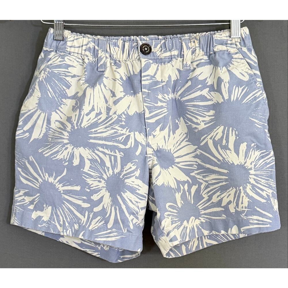chubbies Light Blue & White Daisy Print Flat-Front Men’s Shorts